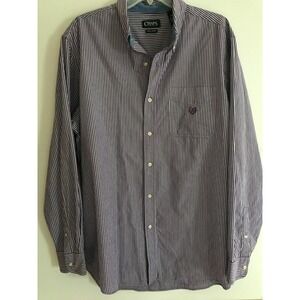 ralph lauren‎ mens xl dark purple crested long sleeve shirt